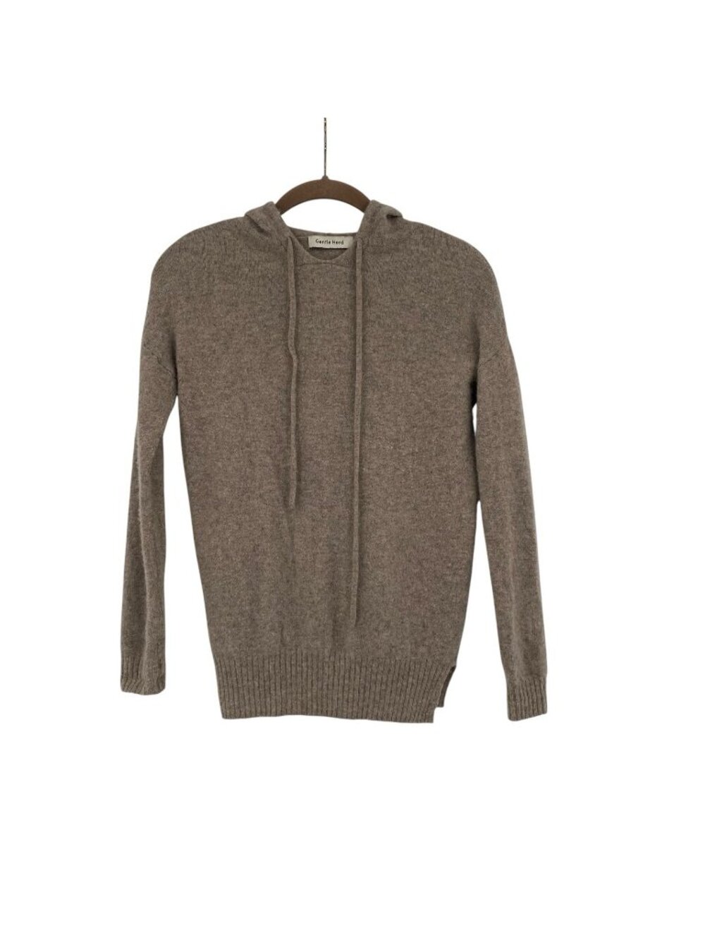 Gentle Herd 100% Cashmere Pullover Hoodie Sweater Women’s XS Brown Quiet Luxury